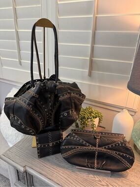 Cole Haan Village Grommet 3 piece Matching Leather Set